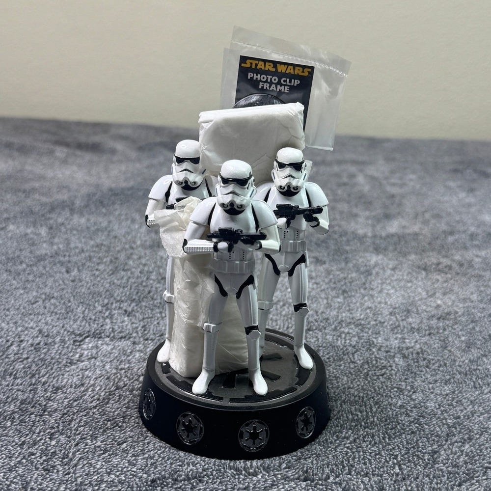 Disney Parks Star Wars Stormtrooper Photo Clip Frame Resin Holder 6in Rare